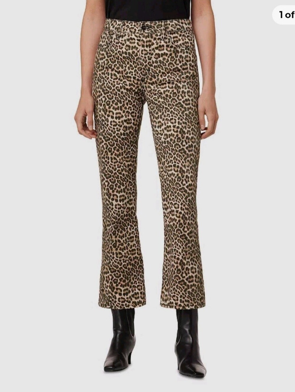 Joe's Jeans The Callie High Rise Cropped Leopard Print Pants Size 30